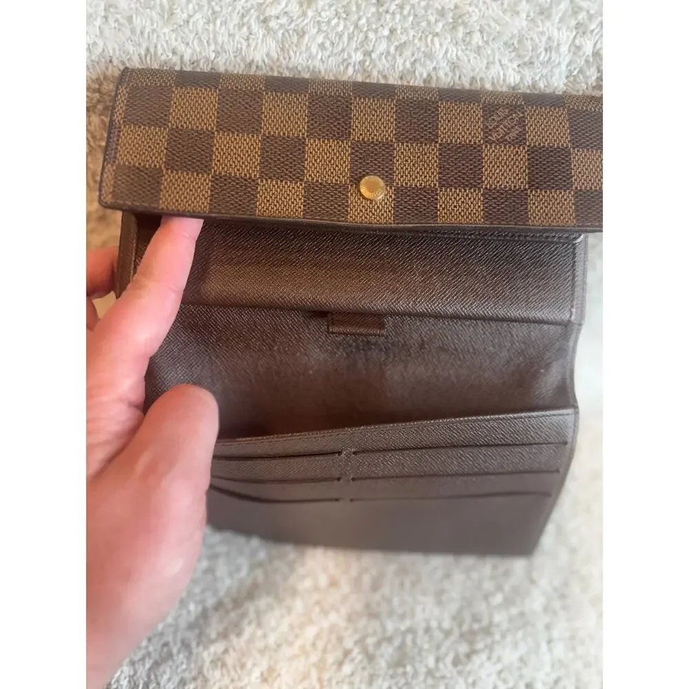 Louis Vuitton Damier Ebene Sarah Wallet